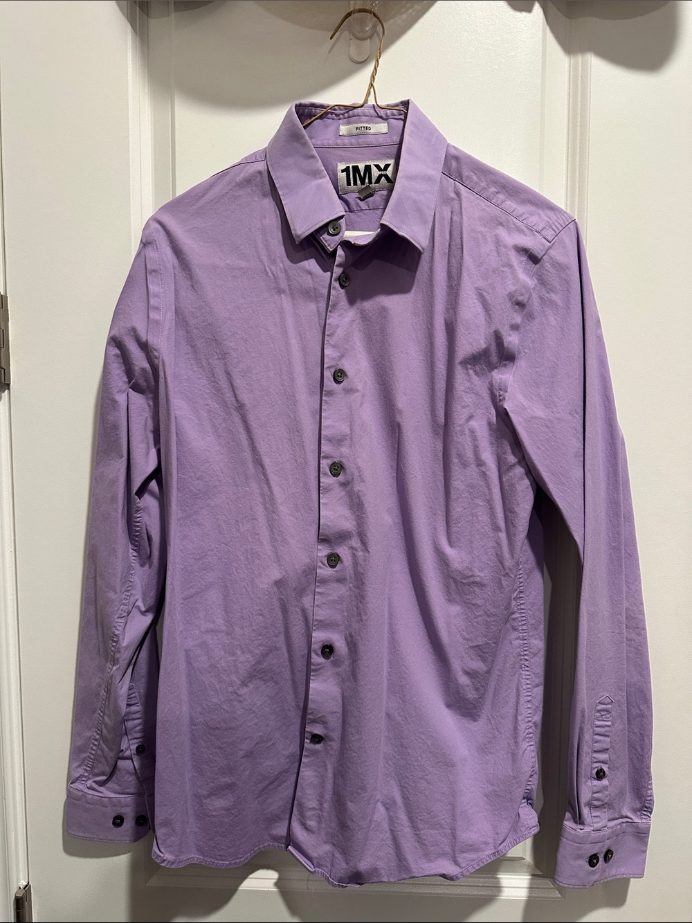 Express Men's Lavender Button-Up Dress Shirt